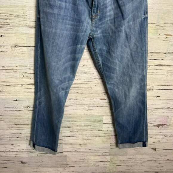Hudson Jeans Womens size 29 Blue Straight Crop Cuff Flap pockets Low Rise - Picture 2 of 9